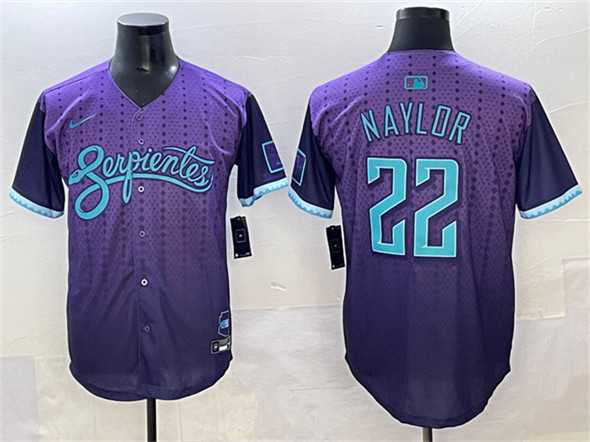 Men%27s Arizona Diamondbacks #22 Josh Naylor Purple 2025 City Connect Limited Stitched Jersey